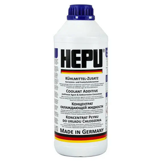Жидкость охлаждающая HEPU Антифриз -38 °C G11 синяя концентрат 1,5 л (P999)