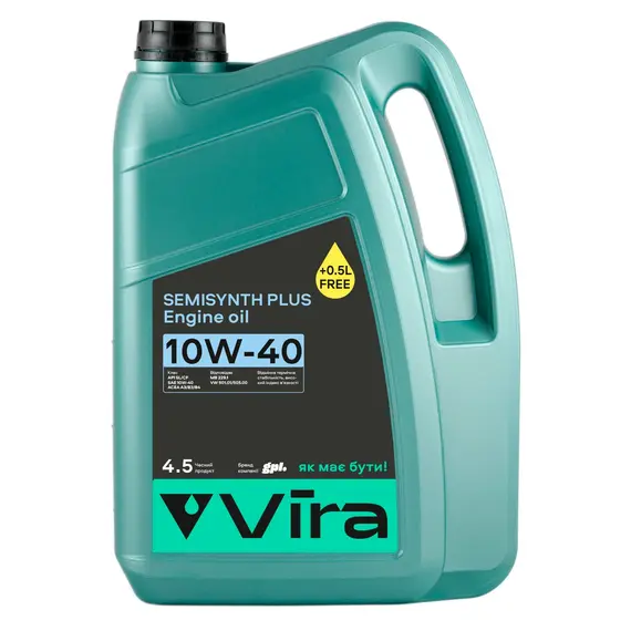 Олива моторна VIRA Semisynthetic Plus 10W-40 4,5 л (VI0357)