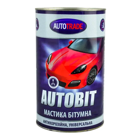 Мастика битумная для защиты от коррозии и гидроизоляция Autotrade черная 4,3 кг