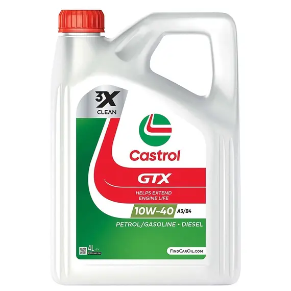 Масло моторное CASTROL GTX Ultraclean A3/B4 10W-40 4 л (1586F8)
