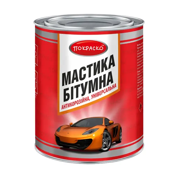 Мастика битумная универсальная антикоррозийная Покраско 0,75 кг