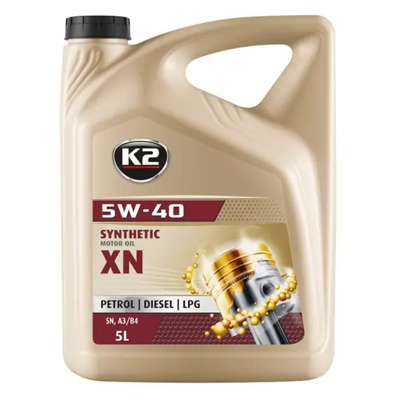Олива моторна K2 Synthetic Premium SN/CF XN 5W-40 5 л (O1135E)