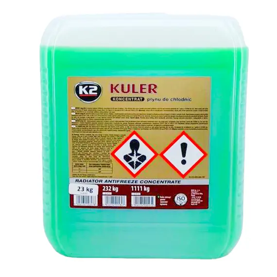Жидкость охлаждающая K2 Kuler Long Life G11 зеленая концентрат 23 кг (W416Z)