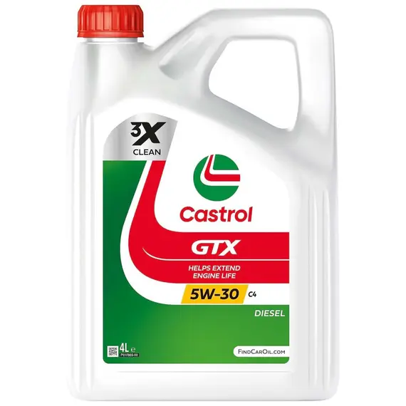 Масло моторное CASTROL GTX C4 5W-30 4 л (15C8AD)