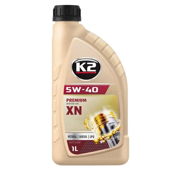 Олива моторна K2 Synthetic Premium SN/CF XN 5W-40 1 л (O1131E)