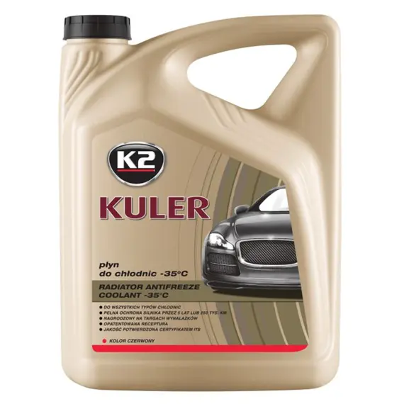 Жидкость охлаждающая K2 Kuler Long Life -35 °C G12 красная 5 л (T205C)