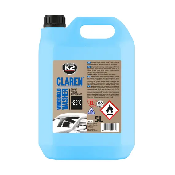 Омыватель стекла зимний K2 Claren Windshield Washer -22 °С с нейтральным ароматом 5 л (K625)