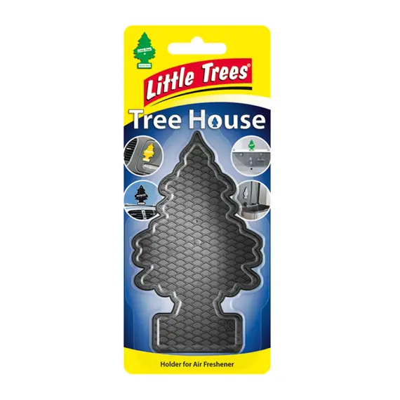 Держатель ароматизатора для салона авто Little Trees Tree House елочка черный (9961)