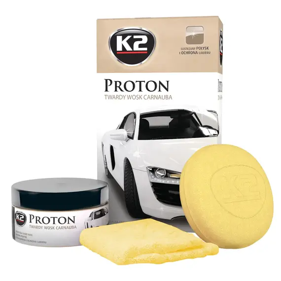 Полироль восковой для кузова K2 Proton с губкой и тряпкой 200 г (G040)