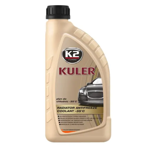 Жидкость охлаждающая K2 Kuler Long Life -35 °C G13 оранжевая 1 л (T201P)