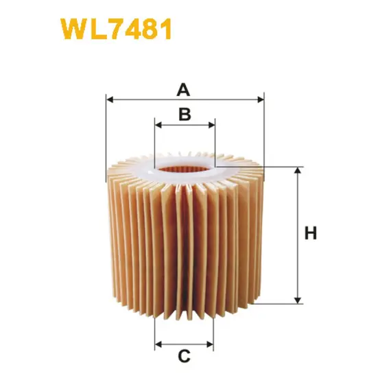 Масляный фильтр Toyota IQ, Urban Cruiser, Yaris II Wix Filters (WL7481)