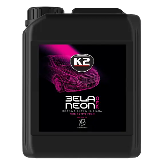 Активная пена K2 Bela Pro Neon для очистки кузова клубника 5 л (D0155)