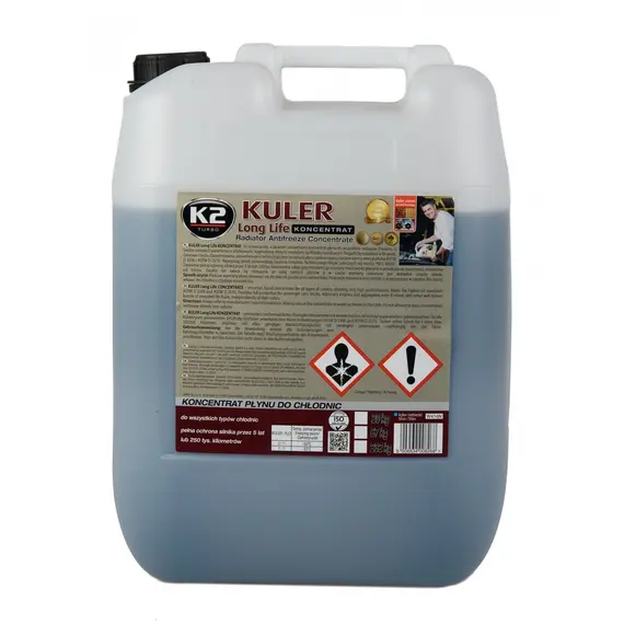 Жидкость охлаждающая K2 Kuler Long Life G11 голубая концентрат 20 кг (W416N)