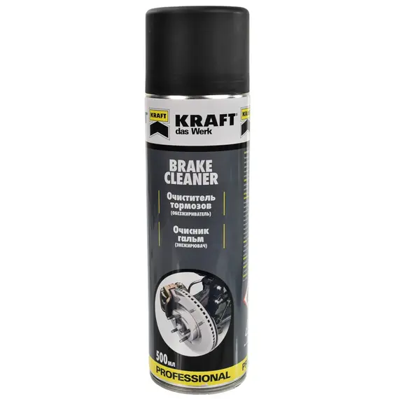 Очищувач для гальмівної системи KRAFT Brake Cleaner аерозоль 500 мл (KF005)
