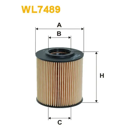Фільтр оливи Seat; Skoda; Volkswagen 1.2TDI Wix Filters (WL7489)