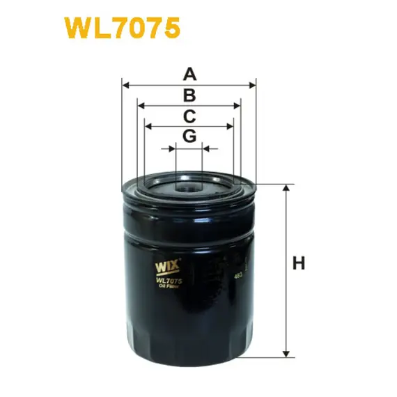 Масляный фильтр Opel Ascona B, Omega A, Rekord D, Rekord E, Senator A; Vauxhall Bedford-B Wix Filters (WL7075)