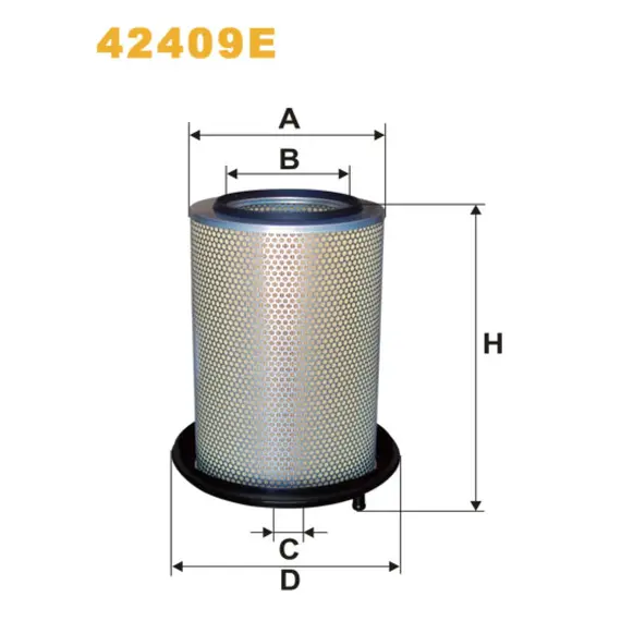 Фильтр воздуха Scania 112, 113, 141, 142, 82, 92, BR, CR, F, K, L, LS, LT, LB, LBS, Wix Filters (42409E)