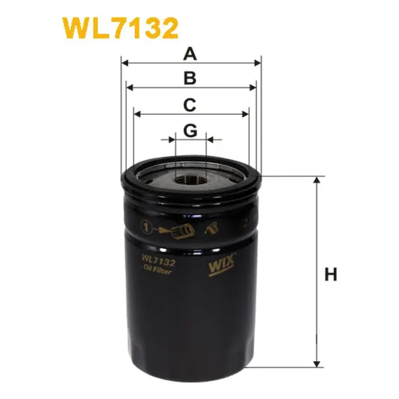 Масляный фильтр Mercedes 190, 200, 230, 260, 300, E (W/R/C/S124) Wix Filters (WL7132)