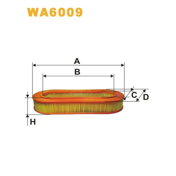 Фильтр воздуха Mercedes 200, 230 Wix Filters (WA6009) Wix Filters (WA6009)