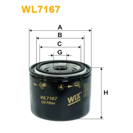 Масляный фильтр Nissan Micra I (K10) Wix Filters (WL7167)