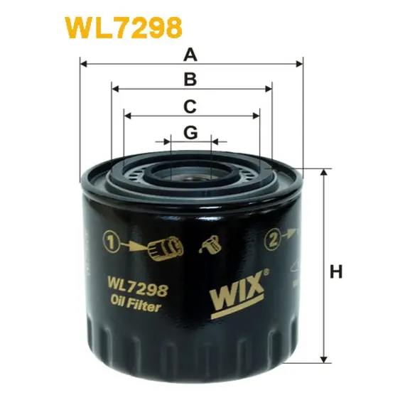 Масляный фильтр Renault Espace III (96-02), Laguna I, Safrane Wix Filters (WL7298)