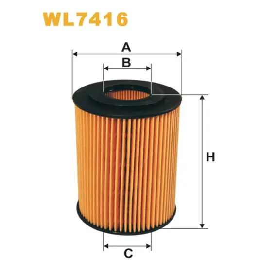 Масляный фильтр Chrysler 300C; Jeep Grand Cherokee III; Mercedes C (W203/W204), CLS (C218 Wix Filters (WL7416)