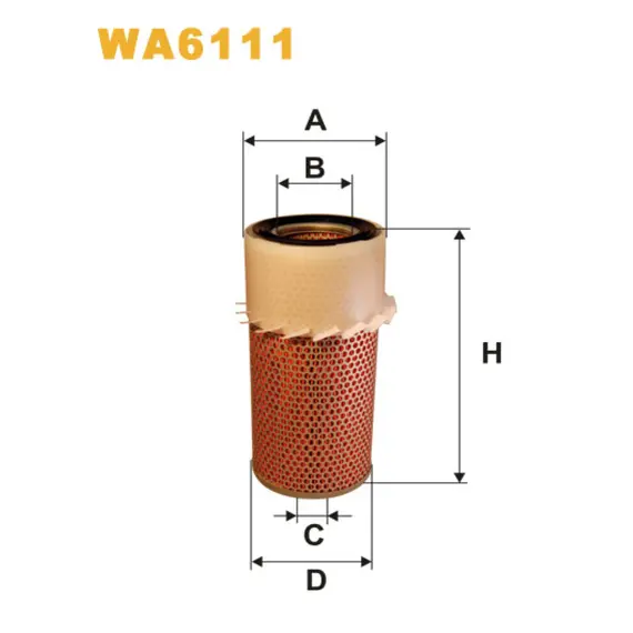 Фильтр воздуха Hyundai H 150, H 200 Wix Filters (WA6111)