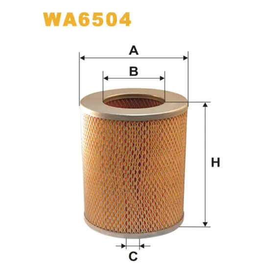 Фільтр повітря Bedford Midi/Euro-Midi; Isuzu WFR/WFS, Midi; Toyota Landcruiser Wix Filters (WA6504)
