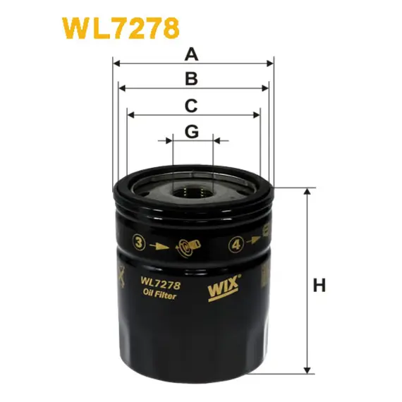 Фільтр оливи Landrover Discovery I/II, Freelander I; Rover Metro, MG (ZR/ZS/ZT), MG T Wix Filters (WL7278)
