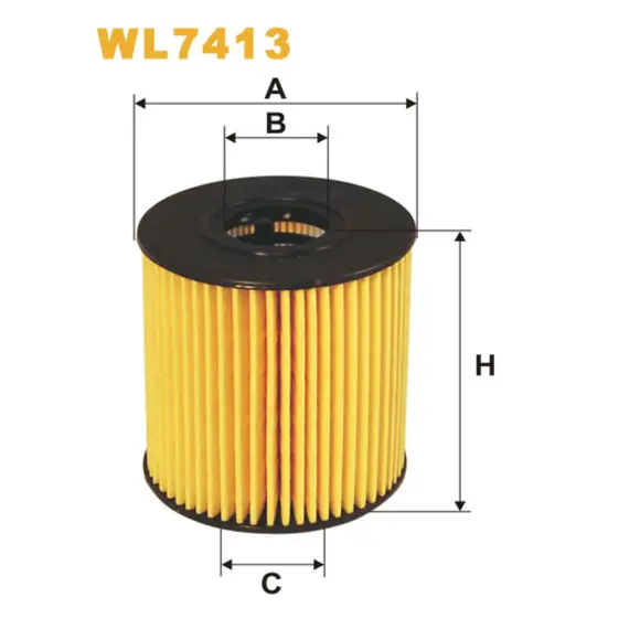 Масляный фильтр Citroen; Fiat; Ford; Lancia; Landrover; Mini; Mitsubishi; Peugeot; Volvo Wix Filters (WL7413)