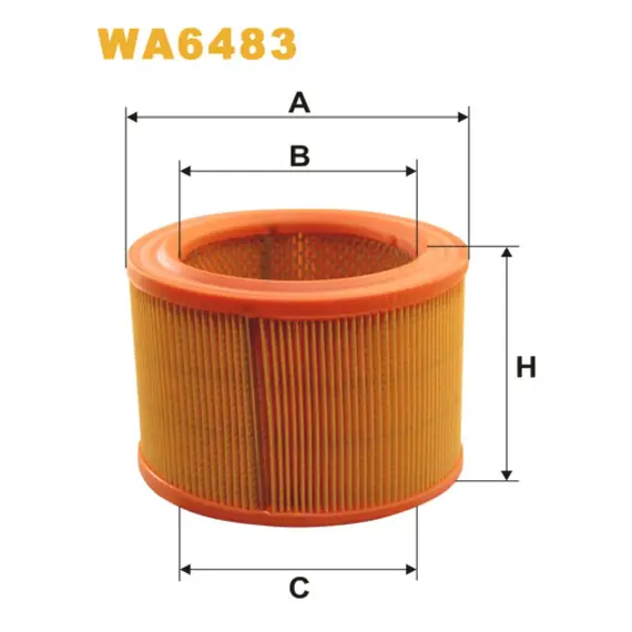 Фільтр повітря Citroen Berlingo I, C15, Xsara, ZX; Peugeot 205, 306, 309, Partner I Wix Filters (WA6483)