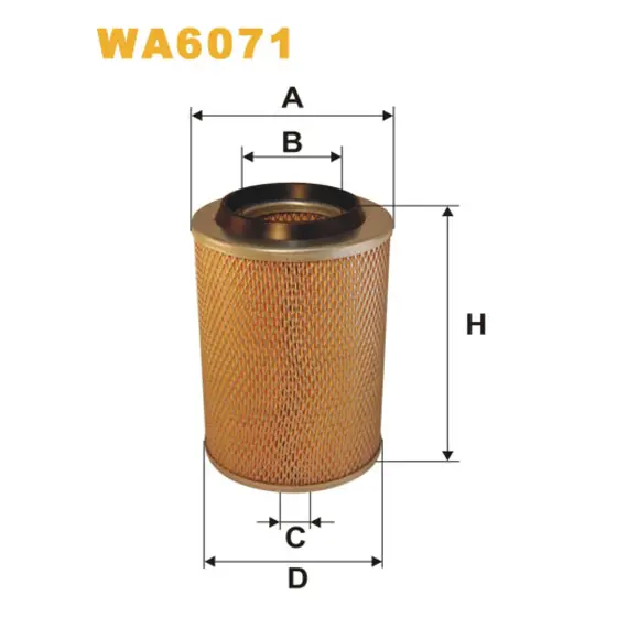 Фильтр воздуха Mercedes MB (631) Wix Filters (WA6071) Mercedes MB (631)