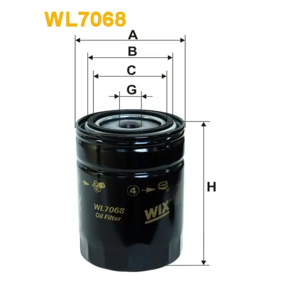 Масляный фильтр Multicar; Linde; Still; Zremb Gliwice; Aro; Audi; Seat; Volkswagen; Volvo Wix Filters (WL7068-10)