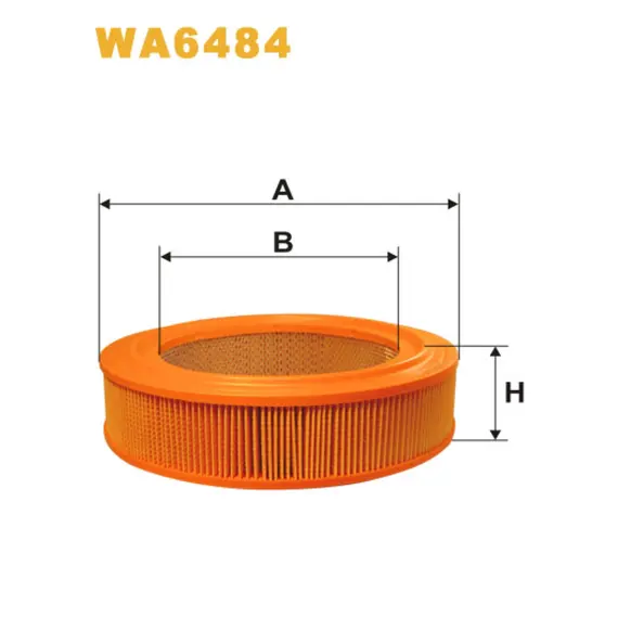 Фільтр повітря Wolga (Gaz) Gaz 21/24, Gaz 3102, Gaz 3110, Gazelle (2705/3302/3321/35 Wix Filters (WA6484)