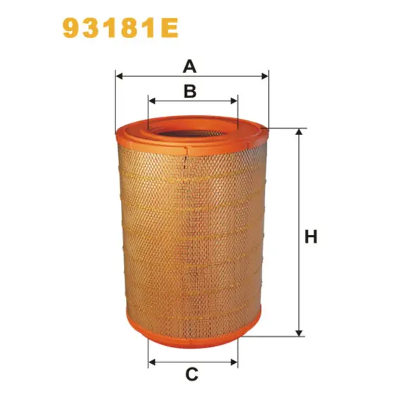 Фільтр повітря Scania 124, 164, P, R, T Wix Filters (93181E)
