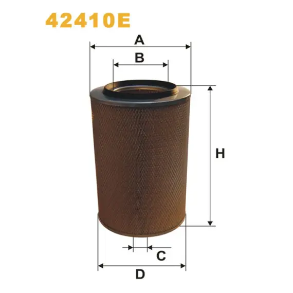 Фильтр воздуха M.A.N. 14T, 15T, 18T, 24T, L2000/L2000, M2000/M2000; M.A.N. Bus EL/EM Wix Filters (42410E)