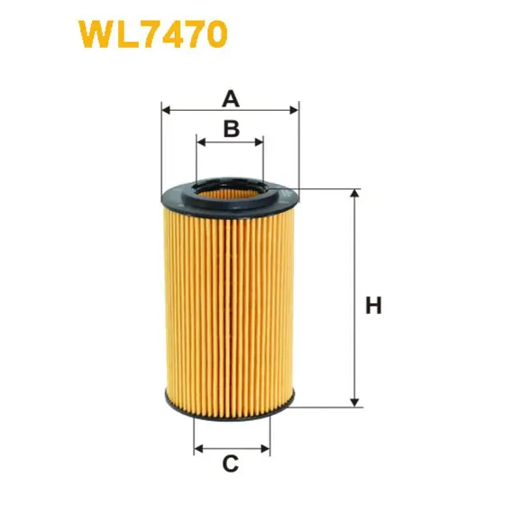 Масляный фильтр Mercedes C (W204/S204), CLS (C218), E (W212), GLK (X204), M (W166), SLK ( Wix Filters (WL7470)