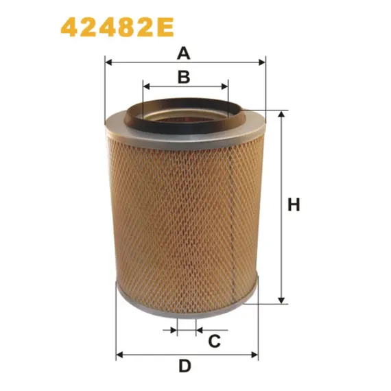 Фільтр повітря Mercedes 11T, 7T, 8T, 9T Wix Filters (42482E)