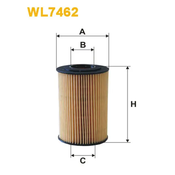 Фільтр оливи Hyundai Grandeur, i30, Santa FE II, Sonata, Tucson; Kia Carens II, Ceed, Wix Filters (WL7462)