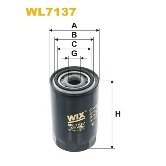 Масляный фильтр Nissan Patrol, Pick Up Wix Filters (WL7137)