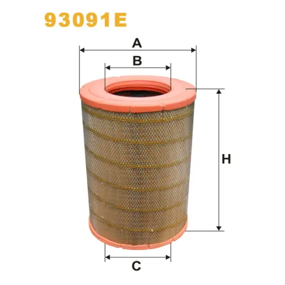 Фильтр воздуха Scania 114, 124, 164, 94, P, R, T Wix Filters (93091E)