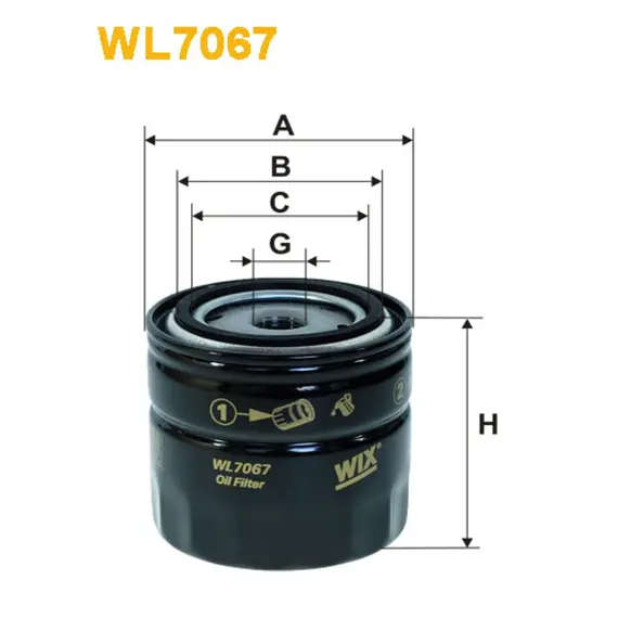Фильтр масла Iveco; Deutz Fahr; Lamborghini; Alfa Romeo; Aro; Fiat; FSO; Polonez; Inno Wix Filters (WL7067-12)