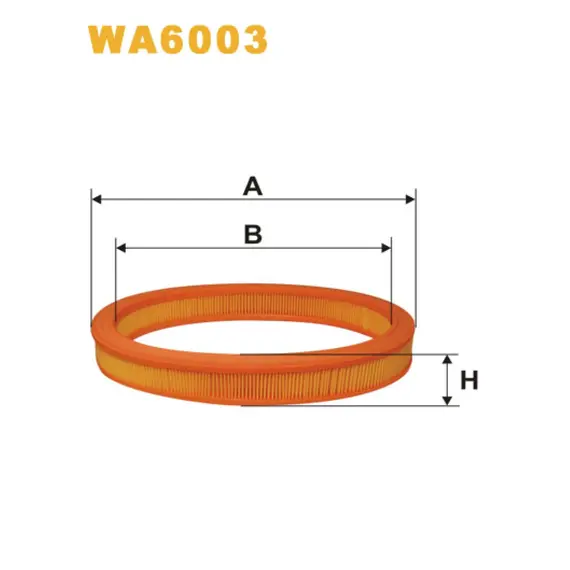 Фільтр повітря Ford Escort IV (85-90), Escort V (90-92), Escort VI (92-95), Escort V Wix Filters (WA6003)