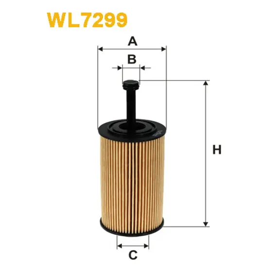 Масляный фильтр Citroen Berlingo I, Berlingo II, C2, C3, Saxo, Xsara, Xsara Picasso; Peugeot Wix Filters (WL7299)