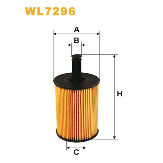 Масляный фильтр Audi; Chrysler; Dodge; Ford; Jeep; Mitsubishi, Seat; Skoda; Volkswagen Wix Filters (WL7296)