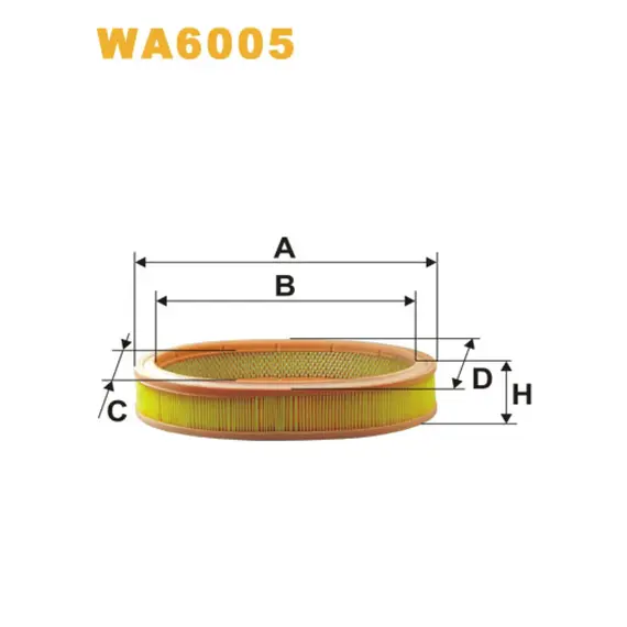 Фільтр повітря Renault R11, R19, R21, R5 II, R9 Wix Filters (WA6005)
