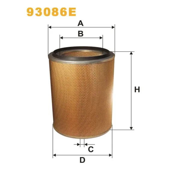 Фильтр воздуха Karosa C/LC; Renault (RVI) C, CBH, CLM, FR, G (Manager/Maxter), Maxte Wix Filters (93086E)