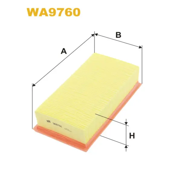Фільтр повітря Peugeot 208, 2008, 301, 308 II; Citroen C-Elysee, C3II, DS3 Wix Filters (WA9760)