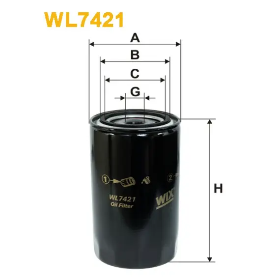 Фільтр оливи Iveco Daily/Grinta IV Wix Filters (WL7421)