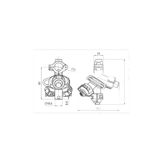 Форсунка ОП трехпозиционная d=25, фотография 2
